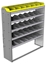 24-5563-5 Square back bin separator combo shelf unit 58.5"Wide x 15.5"Deep x 63"High with 5 shelves