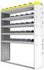 24-5572-5 Square back bin separator combo shelf unit 58.5"Wide x 15.5"Deep x 72"High with 5 shelves