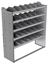 24-5863-5 Square back bin separator combo shelf unit 58.5"Wide x 18.5"Deep x 63"High with 5 shelves