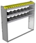 24-6358-3 Square back bin separator combo shelf unit 67"Wide x 13.5"Deep x 58"High with 3 shelves