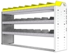 24-6536-3 Square back bin separator combo shelf unit 67"Wide x 15.5"Deep x 36"High with 3 shelves