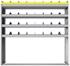24-6563-4 Square back bin separator combo shelf unit 67"Wide x 15.5"Deep x 63"High with 4 shelves