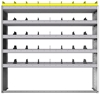 24-6563-5 Square back bin separator combo shelf unit 67"Wide x 15.5"Deep x 63"High with 5 shelves