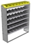 24-6572-6 Square back bin separator combo shelf unit 67"Wide x 15.5"Deep x 72"High with 6 shelves