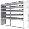 24-8863-5 Square back bin separator combo shelf unit 84"Wide x 18.5"Deep x 63"High with 5 shelves