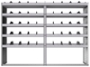 24-8863-5 Square back bin separator combo shelf unit 84"Wide x 18.5"Deep x 63"High with 5 shelves