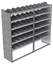 24-8872-6 Square back bin separator combo shelf unit 84"Wide x 18.5"Deep x 72"High with 6 shelves