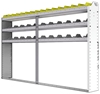 24-9158-3 Square back bin separator combo shelf unit 94"Wide x 11.5"Deep x 58"High with 3 shelves