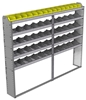 24-9172-5 Square back bin separator combo shelf unit 94"Wide x 11.5"Deep x 72"High with 5 shelves