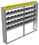 24-9172-5 Square back bin separator combo shelf unit 94"Wide x 11.5"Deep x 72"High with 5 shelves