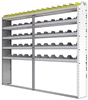 24-9172-5 Square back bin separator combo shelf unit 94"Wide x 11.5"Deep x 72"High with 5 shelves