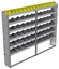 24-9172-6 Square back bin separator combo shelf unit 94"Wide x 11.5"Deep x 72"High with 6 shelves