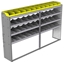 24-9558-4 Square back bin separator combo shelf unit 94"Wide x 15.5"Deep x 58"High with 4 shelves