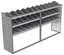 24-9848-3 Square back bin separator combo shelf unit 94"Wide x 18.5"Deep x 48"High with 3 shelves