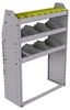 25-3348-3 Profiled back bin separator combo Shelf unit 34.5"Wide x 13.5"Deep x 48"High with 3 shelves