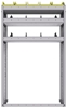 25-3358-3 Profiled back bin separator combo Shelf unit 34.5"Wide x 13.5"Deep x 58"High with 3 shelves