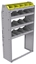 25-3358-4 Profiled back bin separator combo Shelf unit 34.5"Wide x 13.5"Deep x 58"High with 4 shelves