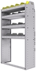 25-3358-4 Profiled back bin separator combo Shelf unit 34.5"Wide x 13.5"Deep x 58"High with 4 shelves