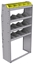 25-3363-4 Profiled back bin separator combo Shelf unit 34.5"Wide x 13.5"Deep x 63"High with 4 shelves