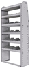 25-3372-6 Profiled back bin separator combo Shelf unit 34.5"Wide x 13.5"Deep x 72"High with 6 shelves