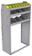 25-3558-3 Profiled back bin separator combo Shelf unit 34.5"Wide x 15.5"Deep x 58"High with 3 shelves