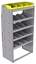 25-3863-5 Profiled back bin separator combo Shelf unit 34.5"Wide x 18.5"Deep x 63"High with 5 shelves