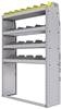25-4363-4 Profiled back bin separator combo Shelf unit 43"Wide x 13.5"Deep x 63"High with 4 shelves