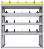 25-4848-4 Profiled back bin separator combo Shelf unit 43"Wide x 18.5"Deep x 48"High with 4 shelves