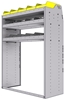 25-4858-3 Profiled back bin separator combo Shelf unit 43"Wide x 18.5"Deep x 58"High with 3 shelves