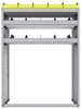 25-4858-3 Profiled back bin separator combo Shelf unit 43"Wide x 18.5"Deep x 58"High with 3 shelves