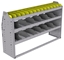 25-5536-3 Profiled back bin separator combo Shelf unit 58.5"Wide x 15.5"Deep x 36"High with 3 shelves