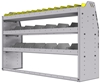 25-5536-3 Profiled back bin separator combo Shelf unit 58.5"Wide x 15.5"Deep x 36"High with 3 shelves