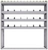 25-5563-4 Profiled back bin separator combo Shelf unit 58.5"Wide x 15.5"Deep x 63"High with 4 shelves