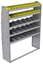 25-5572-5 Profiled back bin separator combo Shelf unit 58.5"Wide x 15.5"Deep x 72"High with 5 shelves