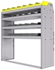 25-5858-4 Profiled back bin separator combo Shelf unit 58.5"Wide x 18.5"Deep x 58"High with 4 shelves