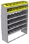 25-5872-6 Profiled back bin separator combo Shelf unit 58.5"Wide x 18.5"Deep x 72"High with 6 shelves