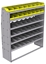 25-6872-6 Profiled back bin separator combo Shelf unit 67"Wide x 18.5"Deep x 72"High with 6 shelves