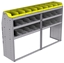 25-7848-3 Profiled back bin separator combo Shelf unit 75"Wide x 18.5"Deep x 48"High with 3 shelves