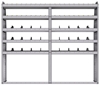 25-8372-5 Profiled back bin separator combo Shelf unit 84"Wide x 13.5"Deep x 72"High with 5 shelves