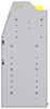25-8536-4 Profiled back bin separator combo Shelf unit 84"Wide x 15.5"Deep x 36"High with 4 shelves