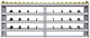 25-8536-4 Profiled back bin separator combo Shelf unit 84"Wide x 15.5"Deep x 36"High with 4 shelves