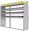 25-8863-4 Profiled back bin separator combo Shelf unit 84"Wide x 18.5"Deep x 63"High with 4 shelves
