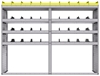 25-8863-4 Profiled back bin separator combo Shelf unit 84"Wide x 18.5"Deep x 63"High with 4 shelves