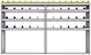 25-9358-4 Profiled back bin separator combo Shelf unit 94"Wide x 13.5"Deep x 58"High with 4 shelves