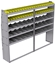 25-9572-5 Profiled back bin separator combo Shelf unit 94"Wide x 15.5"Deep x 72"High with 5 shelves