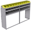 25-9858-3 Profiled back bin separator combo Shelf unit 94"Wide x 18.5"Deep x 58"High with 3 shelves