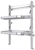 26-3048-20 2 level fold-up shelving unit, 35"Wide x 18"Deep x 48"High