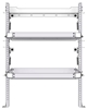 26-3048-20 2 level fold-up shelving unit, 35"Wide x 18"Deep x 48"High