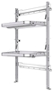 26-3063-02 2 level fold-up shelving unit, 35"Wide x 21"Deep x 63"High