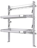 26-4048-20 2 level fold-up shelving unit, 41"Wide x 18"Deep x 48"High